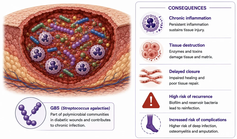 Illustration of Diabetic wound infections